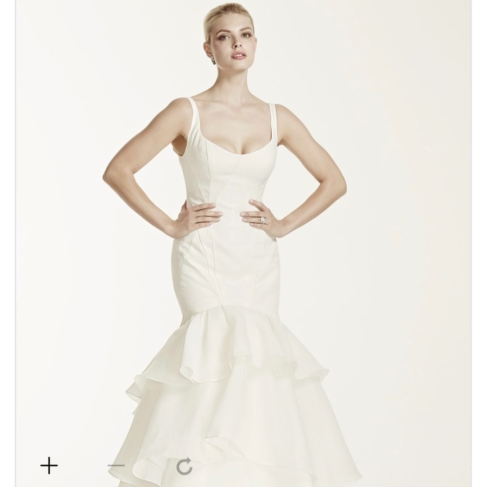 Truly Zac Posen Teired Trumpet Wedding Dress